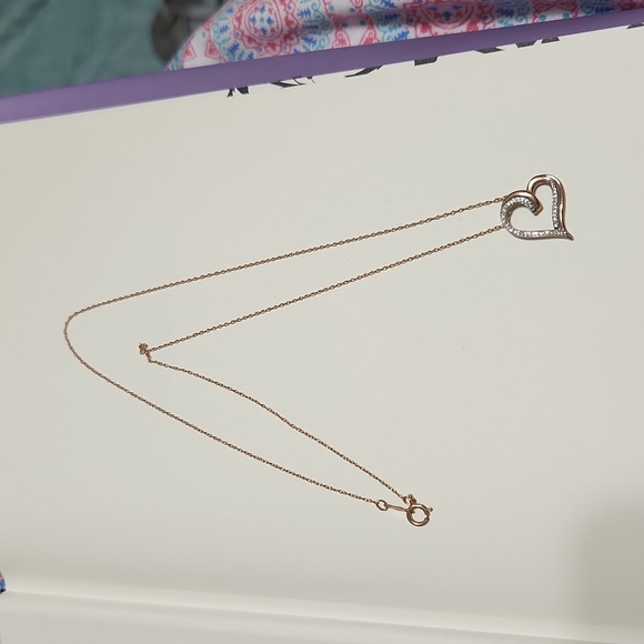 Kay Jewelers Jewelry Kays Chocolate Heart Shaped Diamond Necklace Poshmark